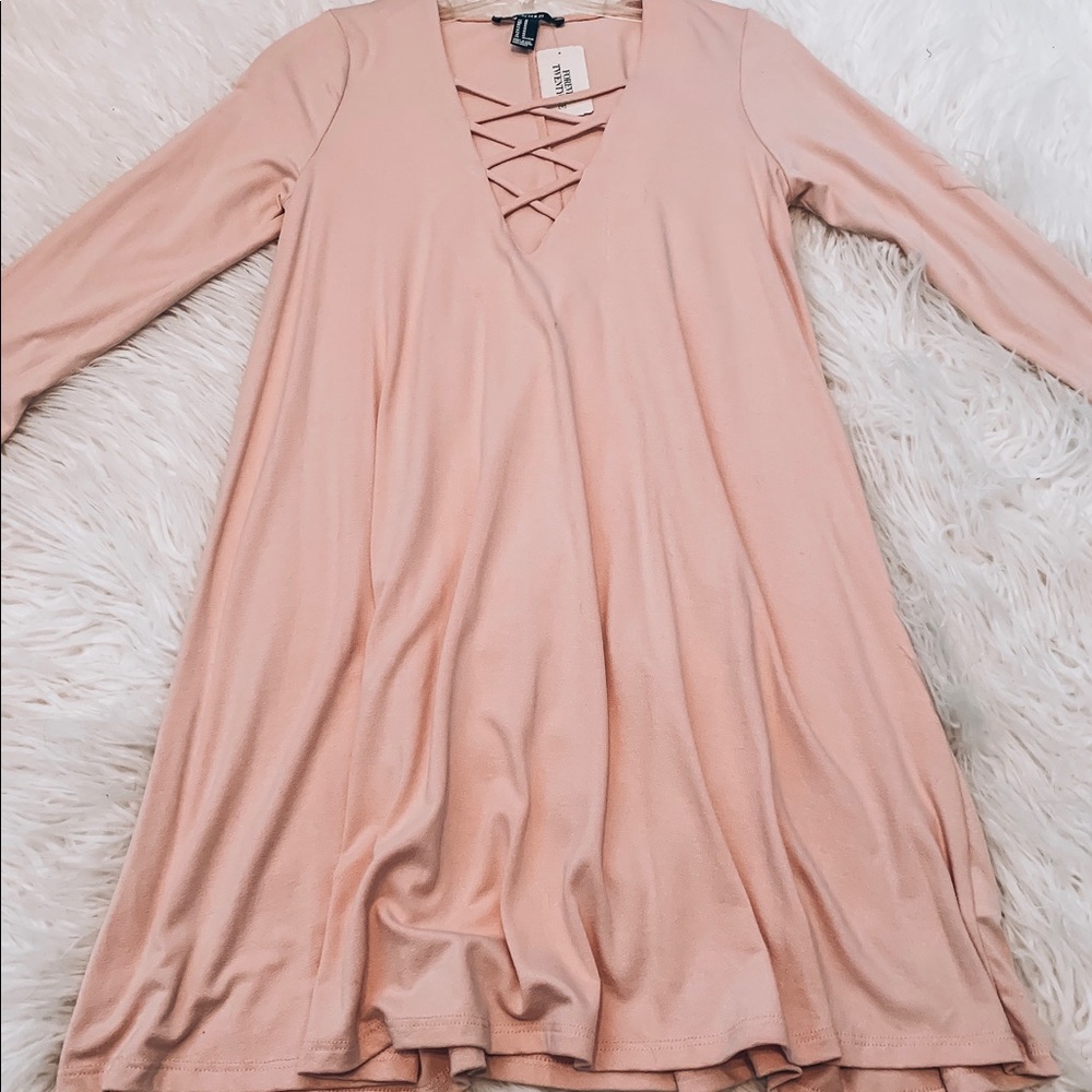 Blush pink swing dress